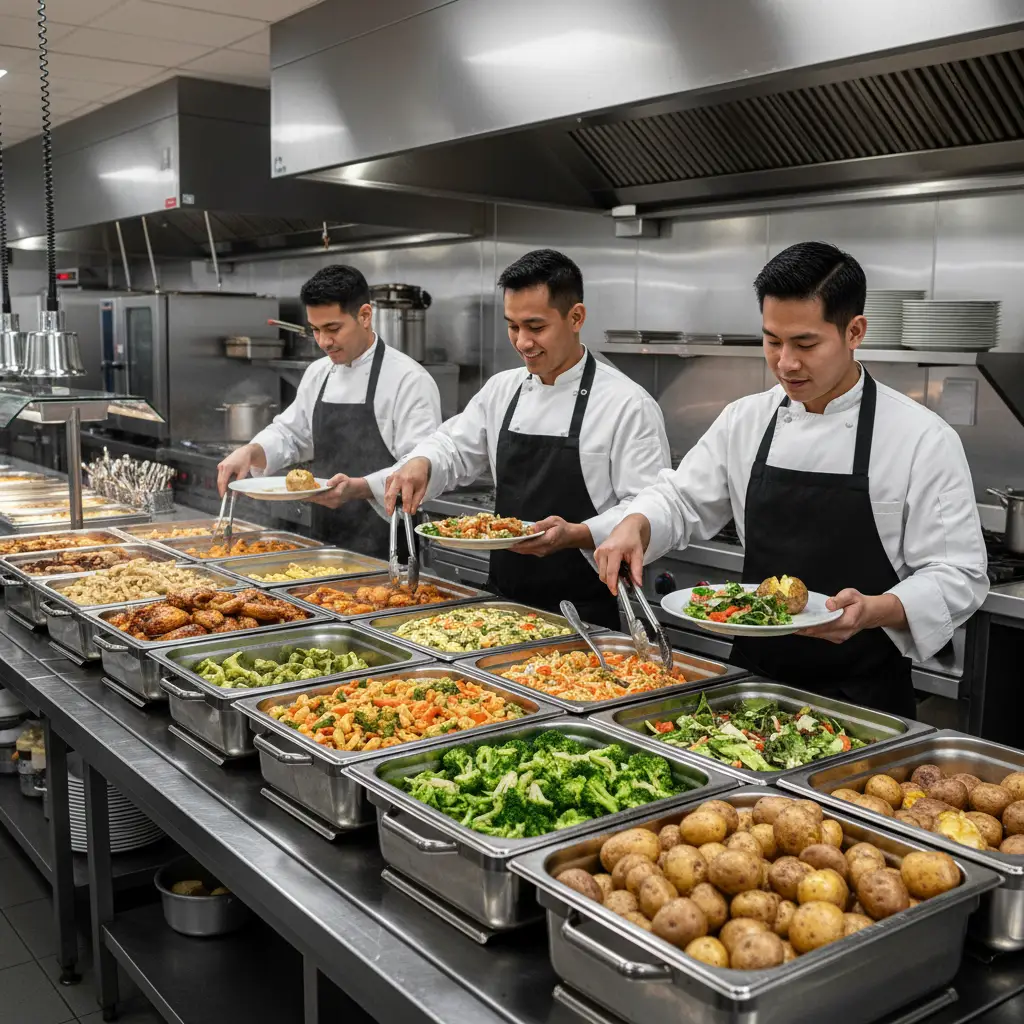 Catering and food service capabilities at the venue