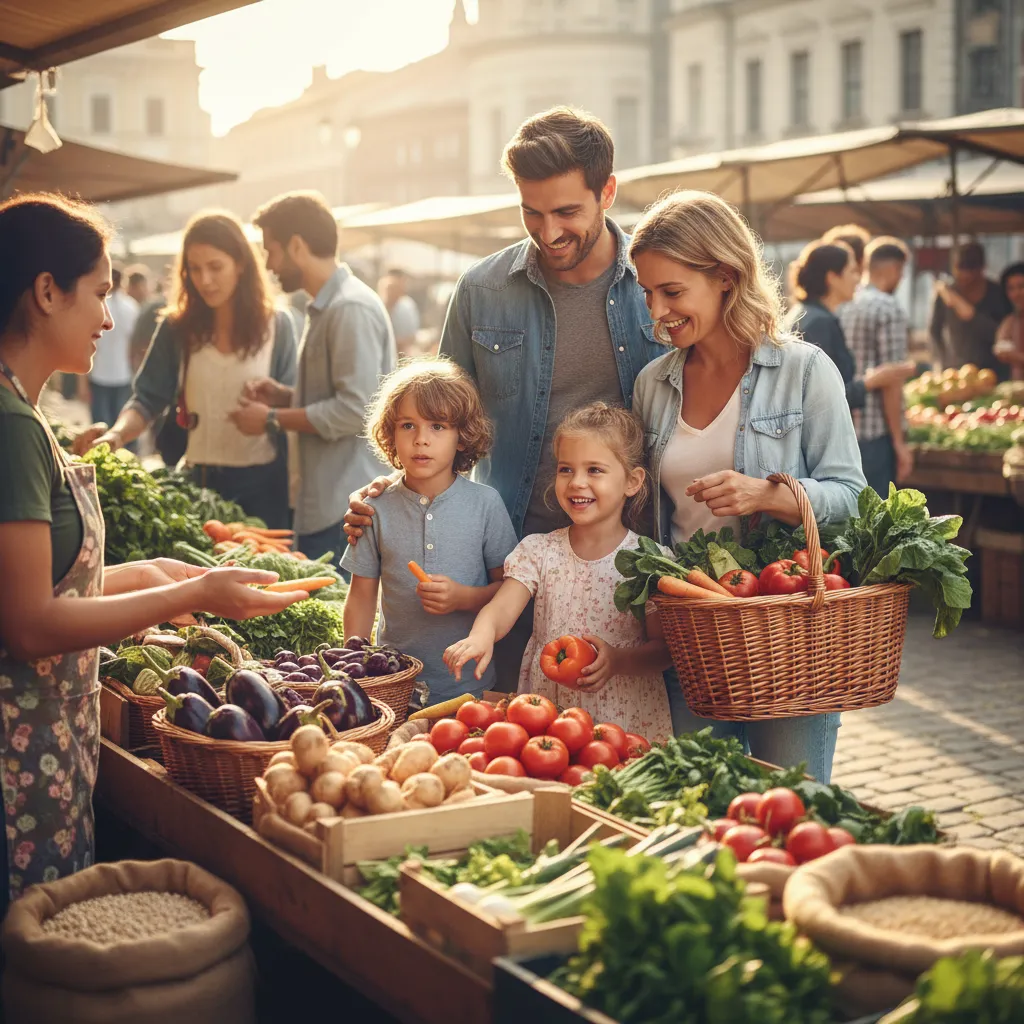 Family enjoying the community lifestyle at Kawerau market