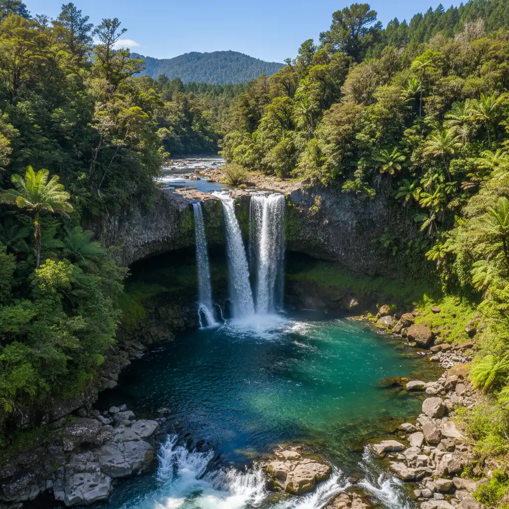 The stunning Tarawera Falls near Kawerau