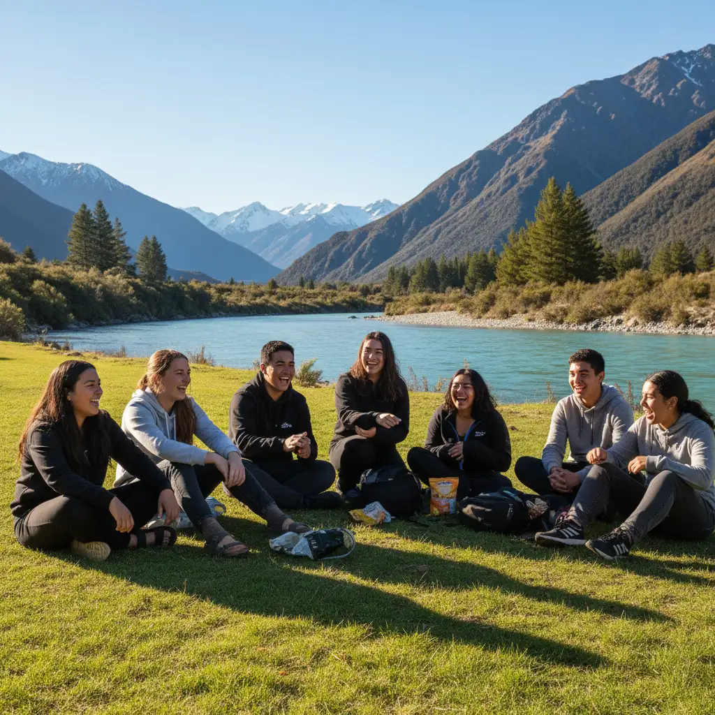 Kawerau youth enjoying community spaces near the Tarawera River
