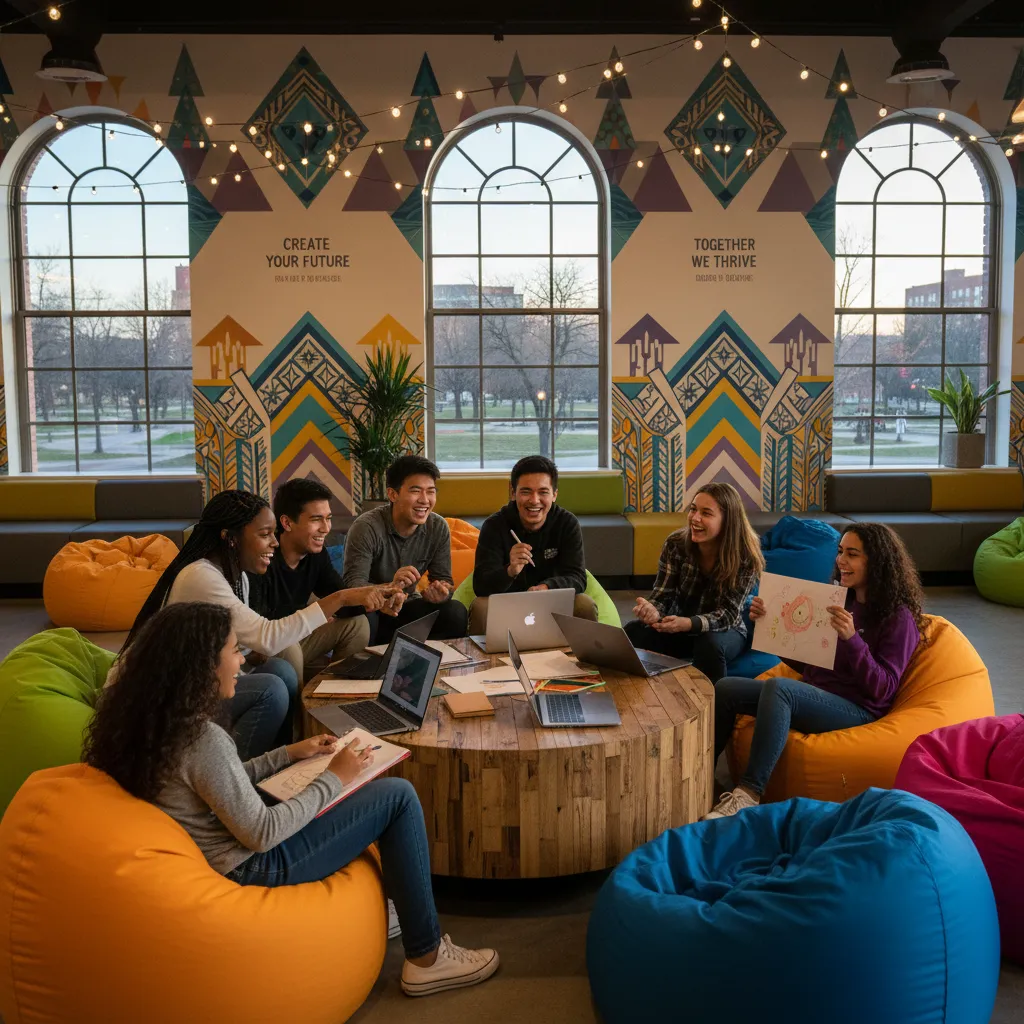 Teenagers socializing at a Kawerau youth center