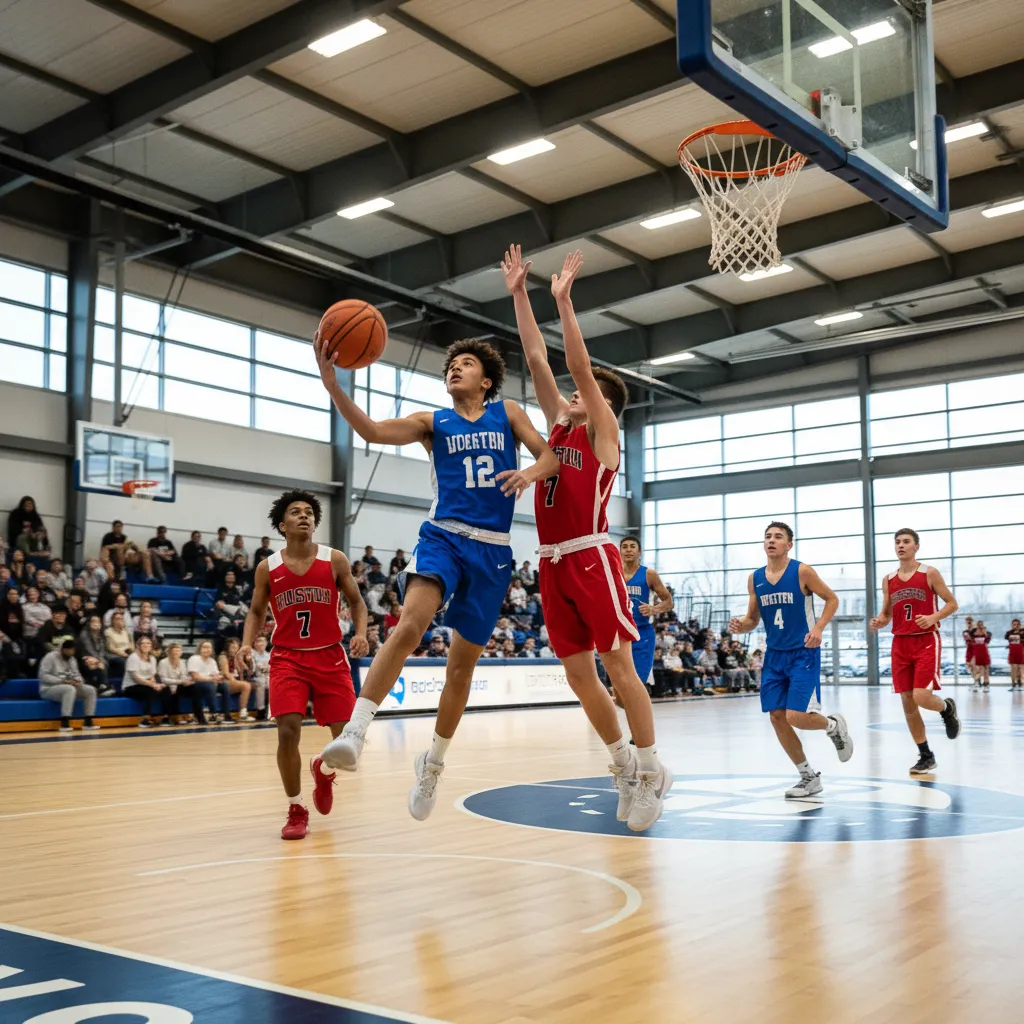 Indoor basketball game at Kawerau Recreation Centre