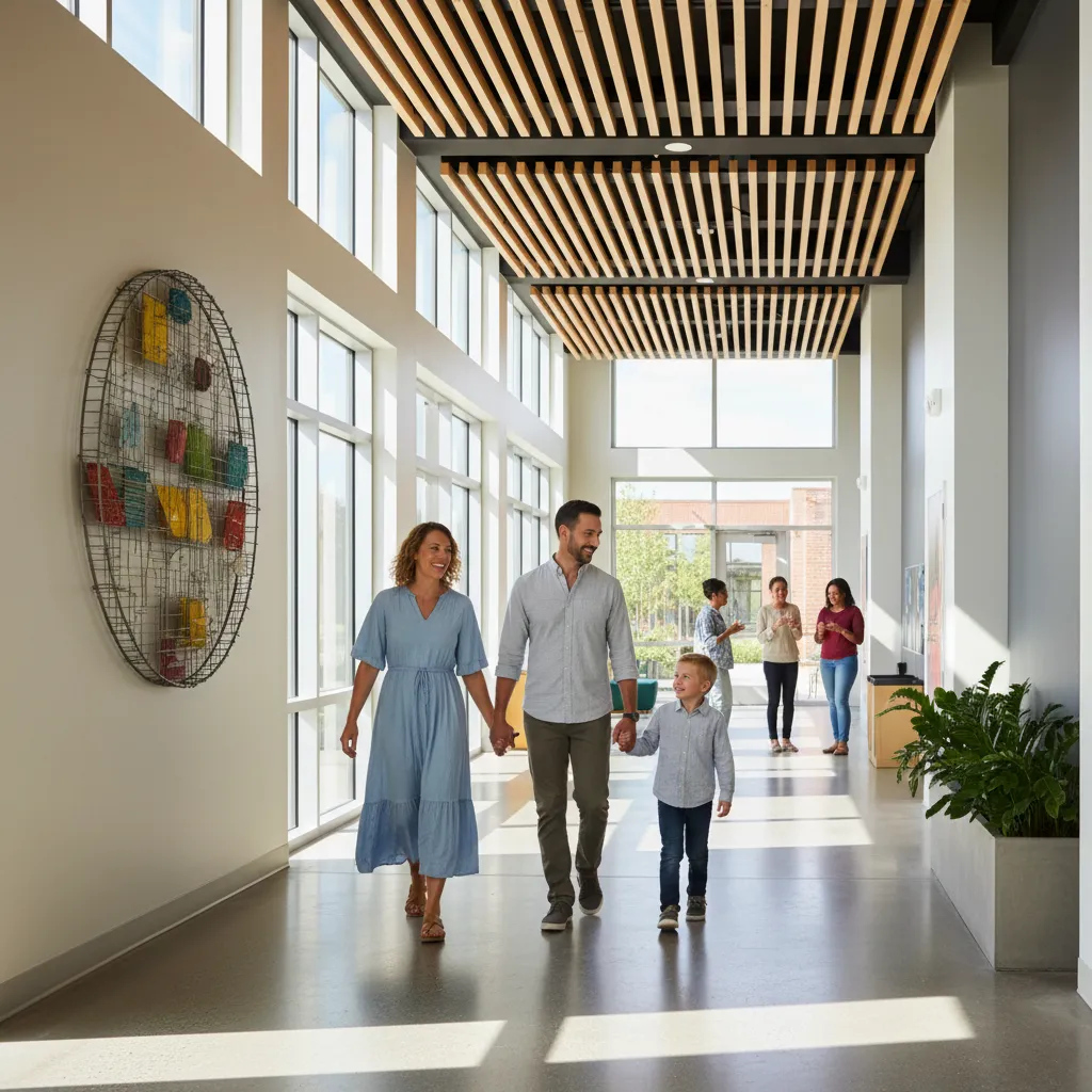 Family enjoying community amenities in Kawerau