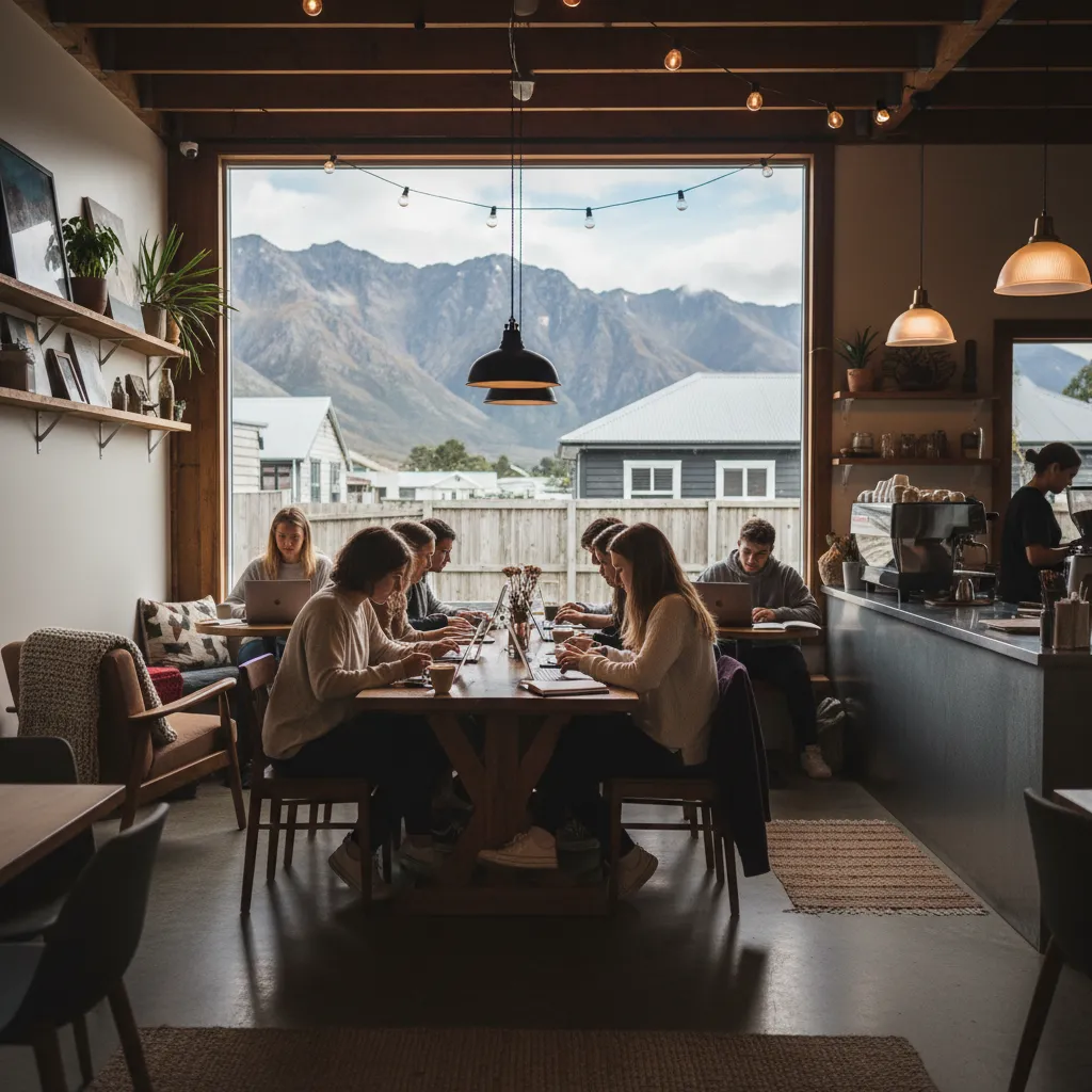 Youth socializing at a local cafe in Kawerau