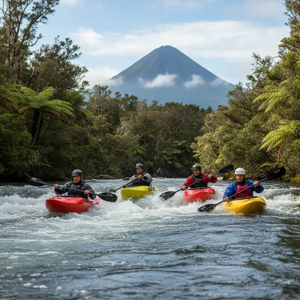 Kayaking on the Tarawera River