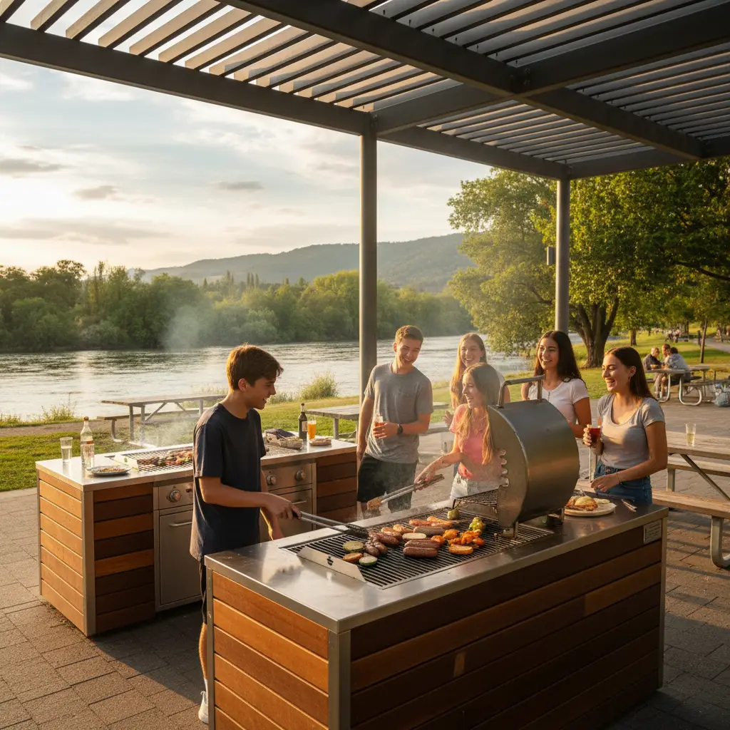 Riverside BBQ facilities at Firmin Field
