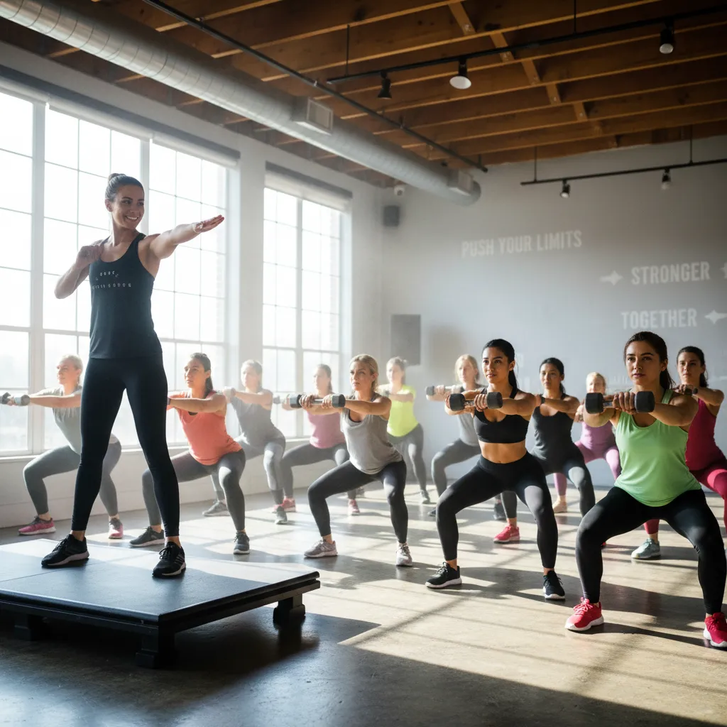 Group fitness class in action at Kawerau Community Gym